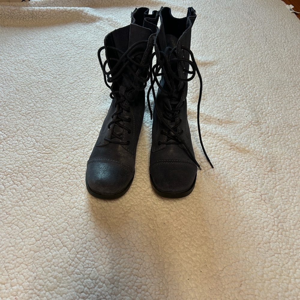 Aldo Charcoal Lace-Up Women's Boots